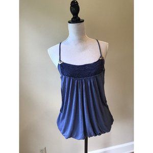 FREE PEOPLE DOUBLE LAYER TANK BLUE TOP Size M
